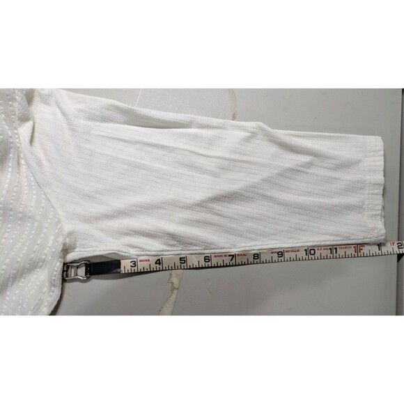 LUCKY BRAND 2X Relaxed Fit Ivory Cotton Blend Crochet 3/4 Slv Button Tunic NWT - Picture 5 of 7